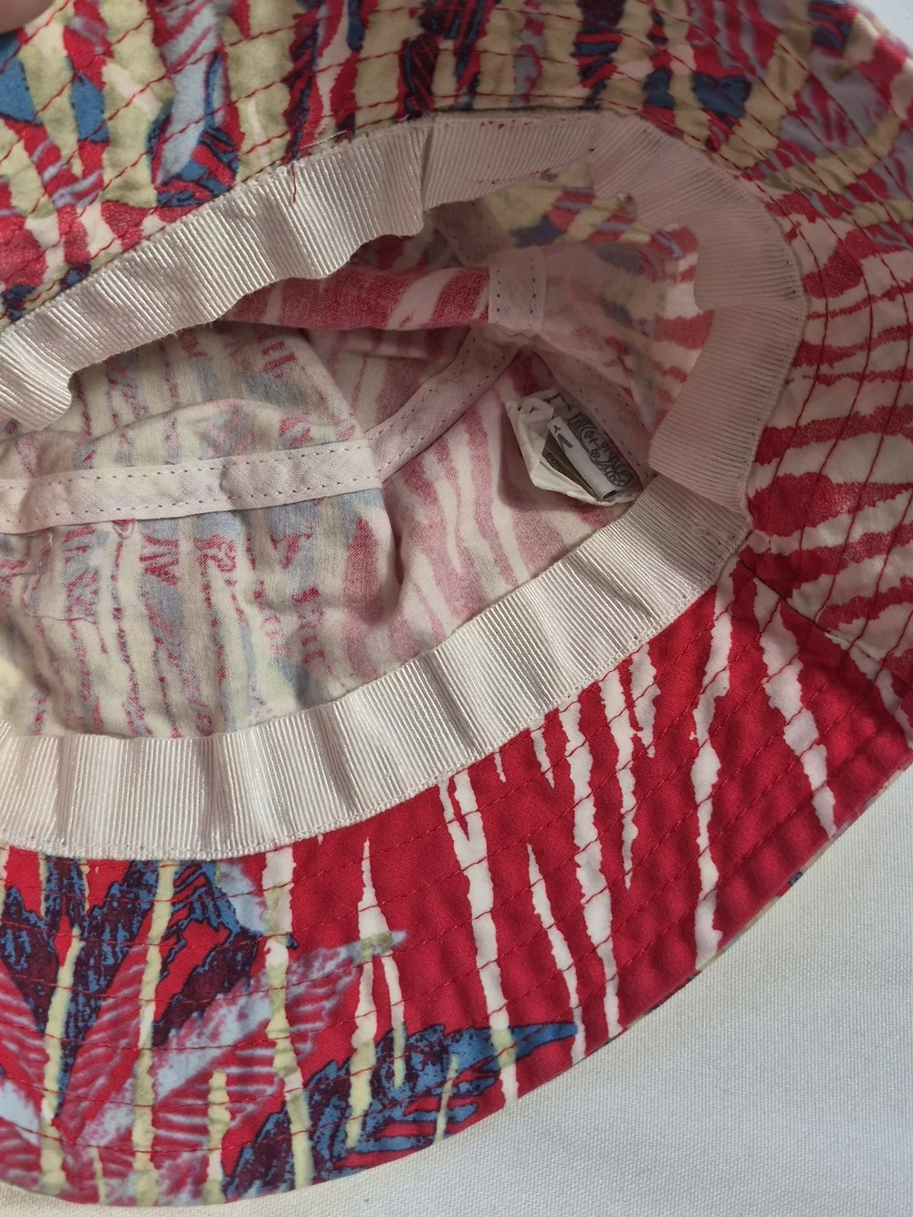 Versace Multi-color Young Panama bucket hat with crystal logo made in Italy